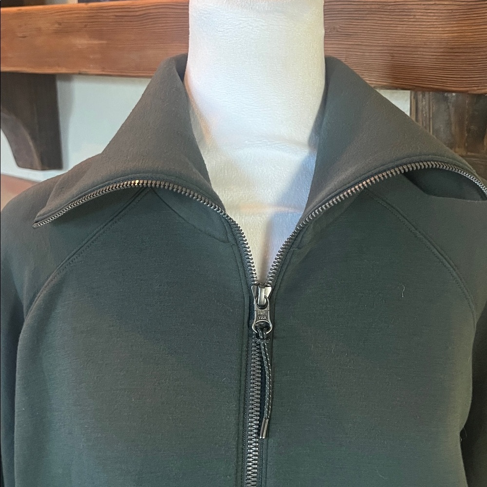SPANX Olive 1/4 Zip-Up Sweatshirt, size L - Picture 2 of 8